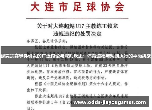 魏震禁赛事件引发的广泛讨论与深刻反思：体育道德与规则执行的平衡挑战